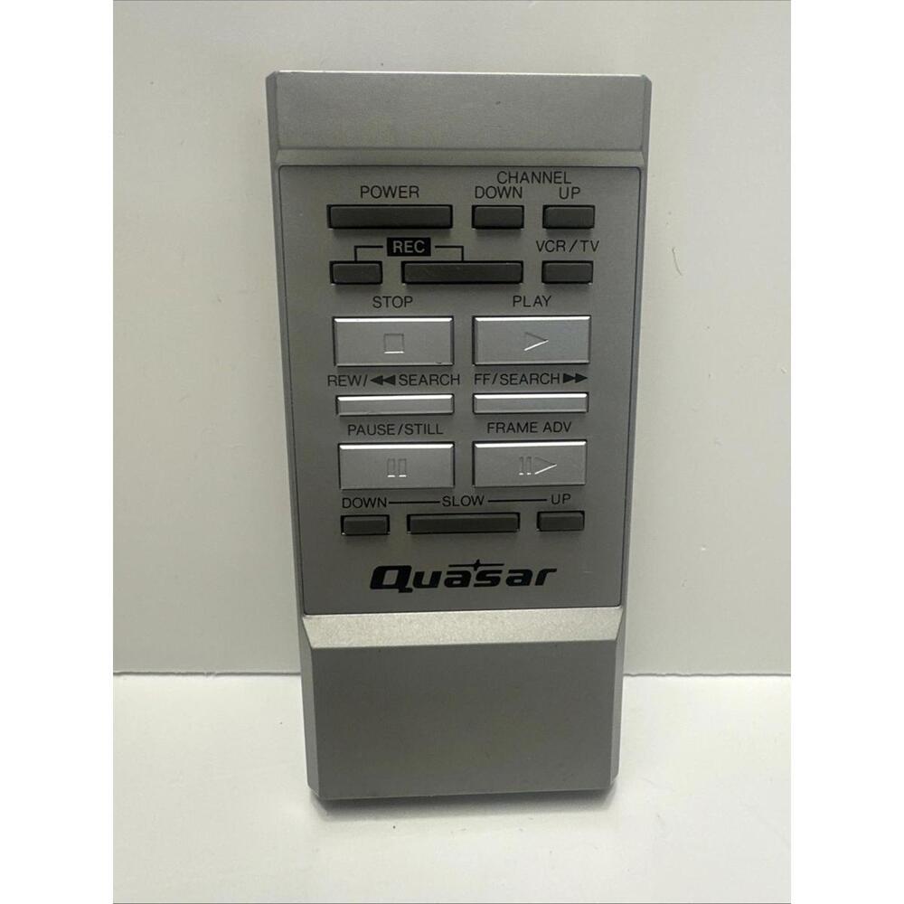 Quasar VCR Remote Control Model VSQS0272 Silver -TESTED - Working OEM
